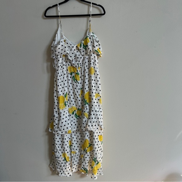 Lovers + Friends Theo Lemon Polka Dot Midi Dress - Picture 3 of 3